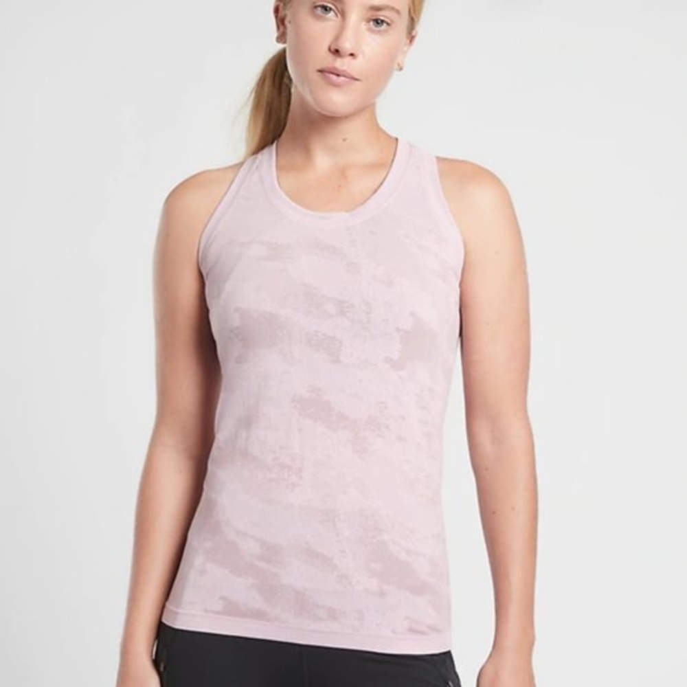 Athleta Momentum Pink Camo Racerback Tank Top Womens XS